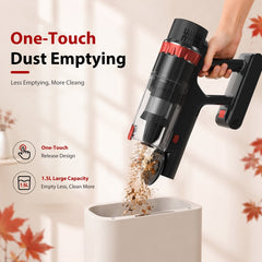 PrettyCare Cordless Vacuum Cleaner, 530W/48KPA/8 Batteries, 55mins Runtime, 9-in-1 Stick Vacuum Lightweight for Home Pet Hair Carpet Wood Floor